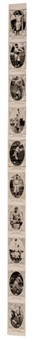 1922 W573 Un-Cut Strip with Grover Cleveland Alexander (10 cards)